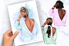 Fashionable girl clipart Product Image 1