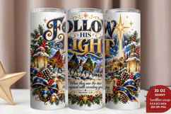 Follow His Light 20oz Tumbler Wrap, Wise Men Christmas Tumbl Product Image 2