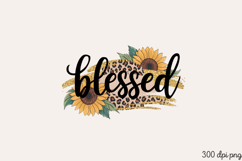Blessed PNG, Sunflower Sublimation PNG Product Image 2