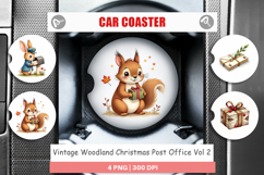 Vintage Woodland Post Office Car Coaster Product Image 1