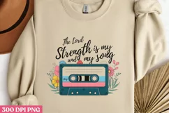 The Lord is my strength PNG, Christian Sublimation PNG Product Image 2