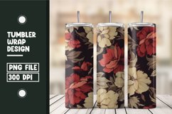 Colorful Flowers tumbler warp design Product Image 1