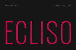 Ecliso Sans Serif Font Minimal Luxury Typeface Product Image 1