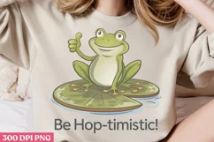 Be hop timistic PNG, Funny Frog Sublimation PNG Product Image 2