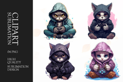 Programmer Cat clipart sublimation png Product Image 1