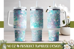 Blue Tumbler Template, Blue Glitter 40 Oz Tumbler PNG Product Image 1