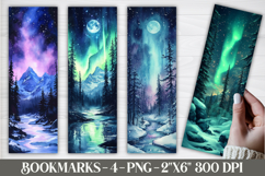 Northern Lights Printable Bookmarks Product Image 1