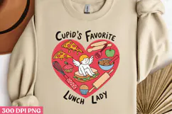 Cupid's Favorite LUNCH PNG, Lunch Lady Sublimation PNG Product Image 2