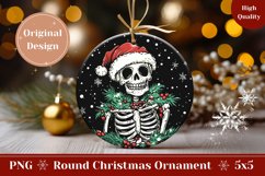 Christmas Skeleton Ornament PNG, Merry Christmas Ornament Product Image 1