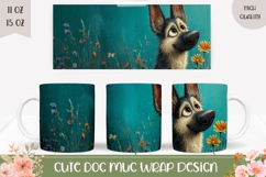German Shepherd Mug Design, Animals Mug Sublimation Product Image 1