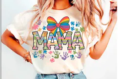 Retro Mama Png, Floral Mama PNG, Product Image 2