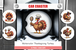Thanksgiving Turkey Car Coaster Product Image 1