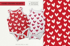 Hand Drawn Hearts Seamless Pattern Product Image 1