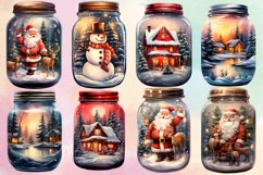 Christmas in Jar Watercolor Clipart Bundle, Christmas Bundle Product Image 2