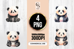 Cute Soft Baby Panda Clipart Sublimation PNG Product Image 1