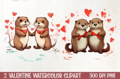 Valentines Day Animal Couple Sublimation, Christmas Clipart Product Image 1