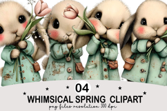 Whimsical Spring Clipart png Whimsical Spring Watercolor png Product Image 1
