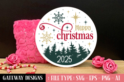 Merry Christmas 2025 svg design Product Image 1