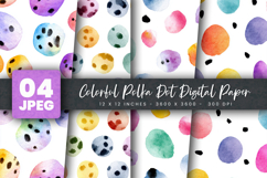 Colorful Polka Dot Digital Paper Product Image 1