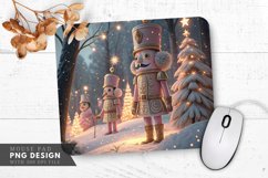 Pastel Nutcracker Soldiers in a Winter Wonderland Mouse Pad Product Image 1