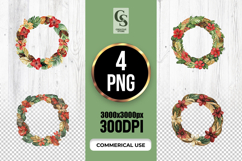 Tropical Floral Wreath Frame Clipart Sublimation PNG Product Image 1