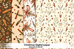 Christmas digital paper, background clipart Product Image 1