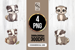 Cute Baby Raccoon Clipart Sublimation PNG Product Image 1