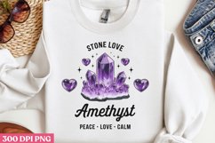 Stone Love Amethyst PNG, Crystal Sublimation PNG Product Image 1