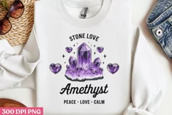 Stone Love Amethyst PNG, Crystal Sublimation PNG Product Image 1