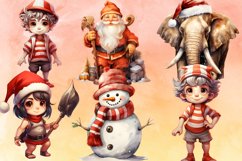 Funny Prehistoric Christmas Clipart Bundle, Christmas PNG Product Image 2