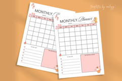 Cute Monthly Planner Template for Canva Printable Aesthetic Product Image 2
