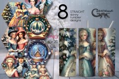 Retro Christmas | 8 Xmas Skinny Tumbler Sublimation Designs Product Image 1