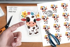 Easter Cow Sticker Product Image 1