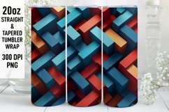 3D Illusion Tumbler Sublimation Wrap | 3D Tumbler wrap Product Image 1