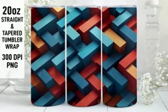 3D Illusion Tumbler Sublimation Wrap | 3D Tumbler wrap Product Image 1