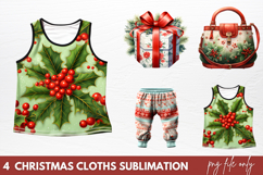 Christmas Cloths Sublimation Clipart PNG Product Image 1