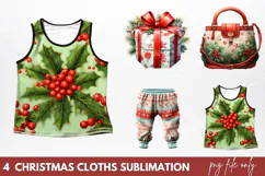 Christmas Cloths Sublimation Clipart PNG Product Image 1