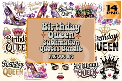 Birthday Queen Sublimation Quotes Bundle Product Image 1