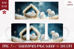Christian Mug Wrap, Christmas Coffee Mug Template Product Image 1