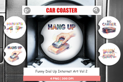 Funny Dial-Up Internet Car Coaster Product Image 1