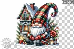 Christmas Gnome Sublimation - Clipart PNG Design Product Image 1