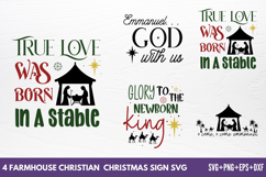 Farmhouse Christian Christmas Sign SVG Product Image 1