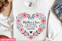 A mothe's love knows PNG, Mothers Day Quotes Sublimation Product Image 2
