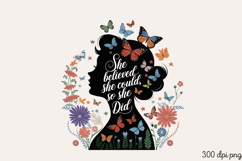 She believed she could PNG, Motivational sublimation PNG Product Image 2