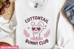 Cottontail Bunny Club PNG, Easter Sublimation PNG Product Image 2