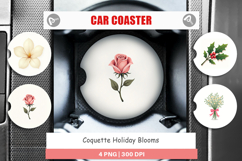 Coquette Holiday Blooms Car Coaster Product Image 1
