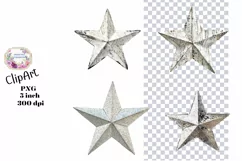 Stars, Shabby Chic , PNG, Junk Journal, Clipart Product Image 1