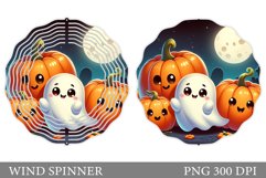 Cute Ghost Wind Spinner Design. Cute Halloween Wind Spinner Product Image 1