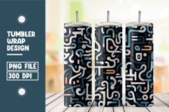 Abstract Shapes Outline Pattern Tumbler Wrap Product Image 1
