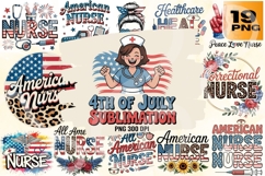 Stars, Stripes &amp; Scrubs Patriotic Nurse PNG Pack Product Image 1